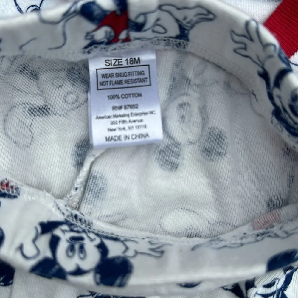 Mickey mouse pajamas set 18 months 100% cotton